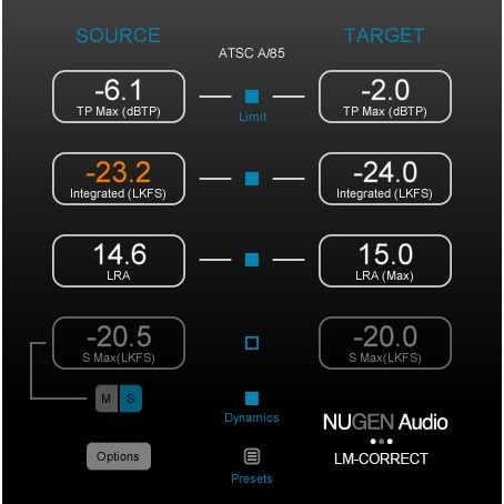 NUGEN LM-Cor w DynApt extension - automatische Lautheitskorrektur inklusive DynApt-Erweiterung - Download