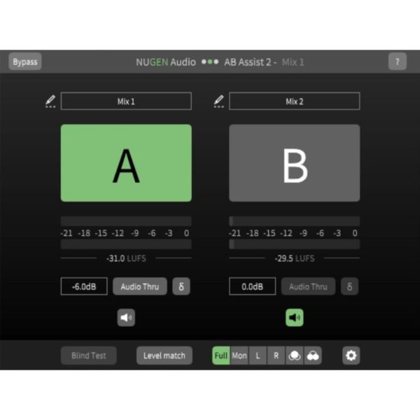 NUGEN AB Assist 2 - A/B-Vergleich von bis zu vier Audioquellen - Download