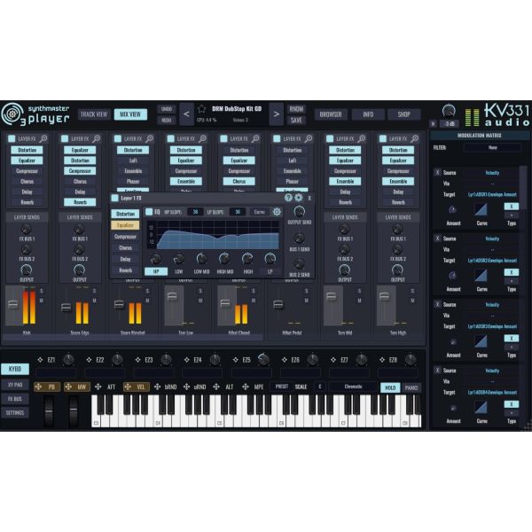 KV331 SynthMaster 3 Player - Preset-Synthesizer mit 4450 Werksklängen - Download