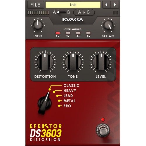 Kuassa Efektor DS3603 Distortion - Distortion-Plug-in im Pedal-Stil mit fünf Typen - Download