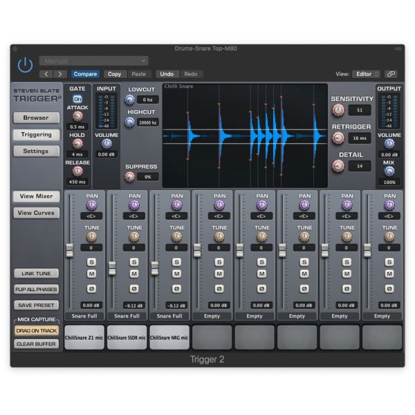 Steven Slate TRIGGER 2 Platinum - Plug-in zum Ersetzen und Ergänzen von Drums - Download