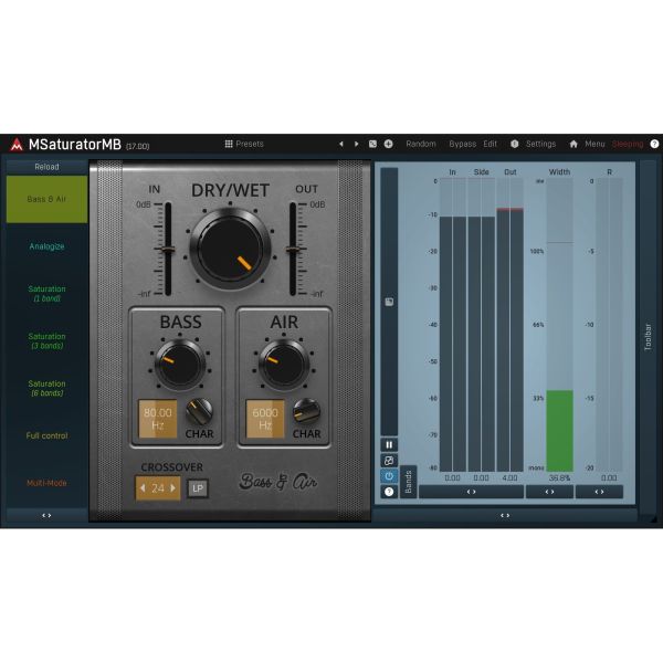 Melda MSaturatorMB - Multiband-Sättiger mit Obertongenerator - Download