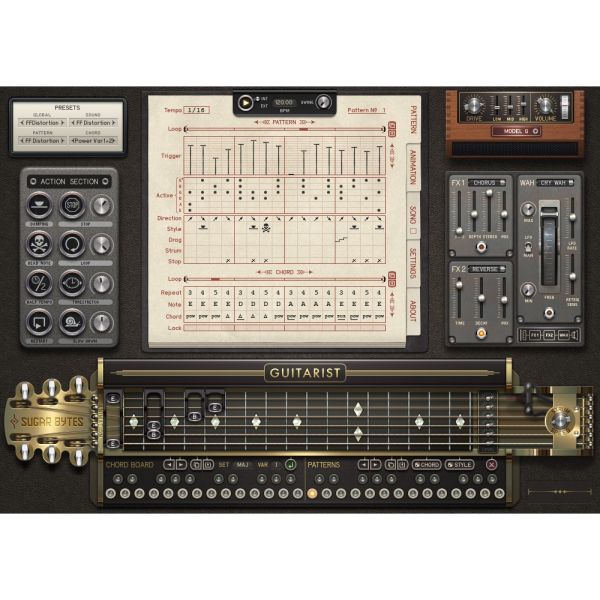 Sugar Bytes Guitarist - virtuelle E-Gitarre für Rhythmus-Parts - Download