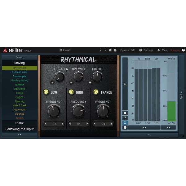 Melda MFilter - dynamischer Filter mit Modulatoren - Download