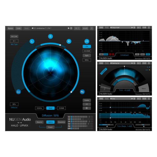 NUGEN Halo Upmix + Focus Elements - Bundle aus Upmixer und drei Stereo-Plug-ins - Download