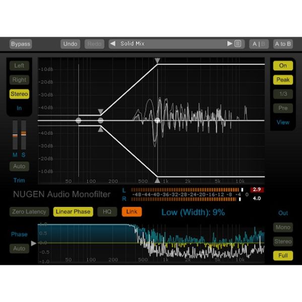 NUGEN Monofilter - Bassmanagement für Mixing, Mastering und Live - Download