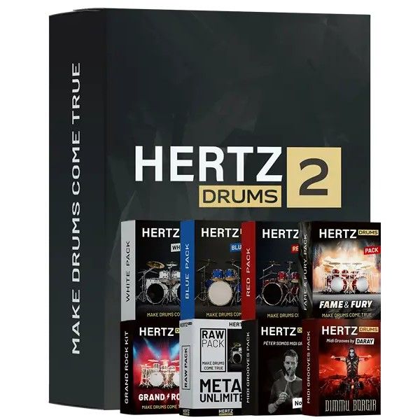 Hertz Drums Complete 1 - Komplettpaket mit Hertz Drums 2 und Erweiterungen - Download