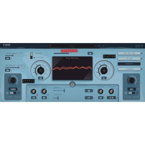 Yum Audio LoFi Flux Machine - Lo-Fi-Effekt mit Band-Warble und Flutter - Download