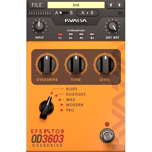 Kuassa Efektor OD3603 Overdrive - Overdrive-Plug-in im Pedal-Stil mit fünf Modellen - Download