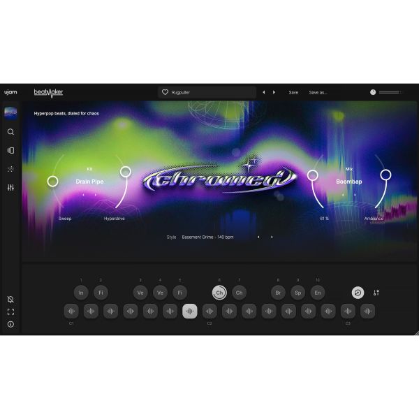 UJAM CHROMED - virtuelles Drum-Instrument für Hyperpop und Glitchcore - Download