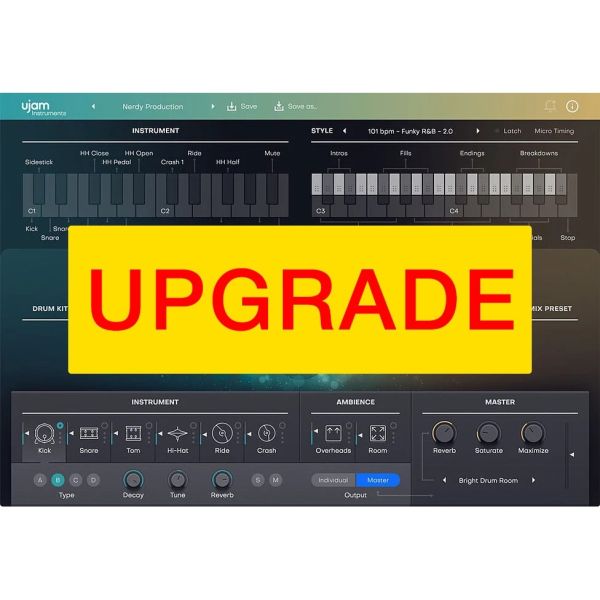 UJAM Upgrade SOLID 2 - virtueller Session-Schlagzeuger für Besitzer der Vorversion - Download